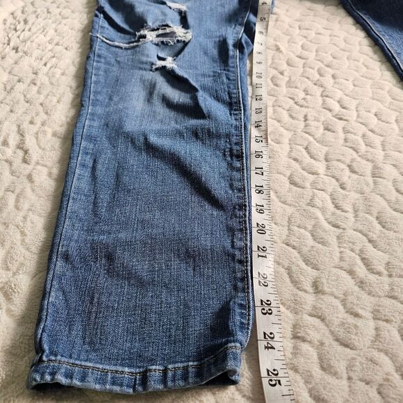 Levis Boyfriend Jeans 33 distressed ripped frayed denim - Picture 3 of 6